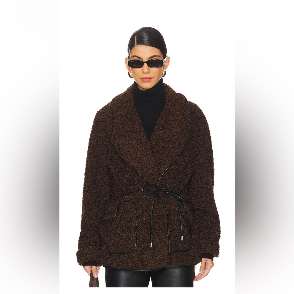 Simkhai Kimia Sherpa tie waist jacket